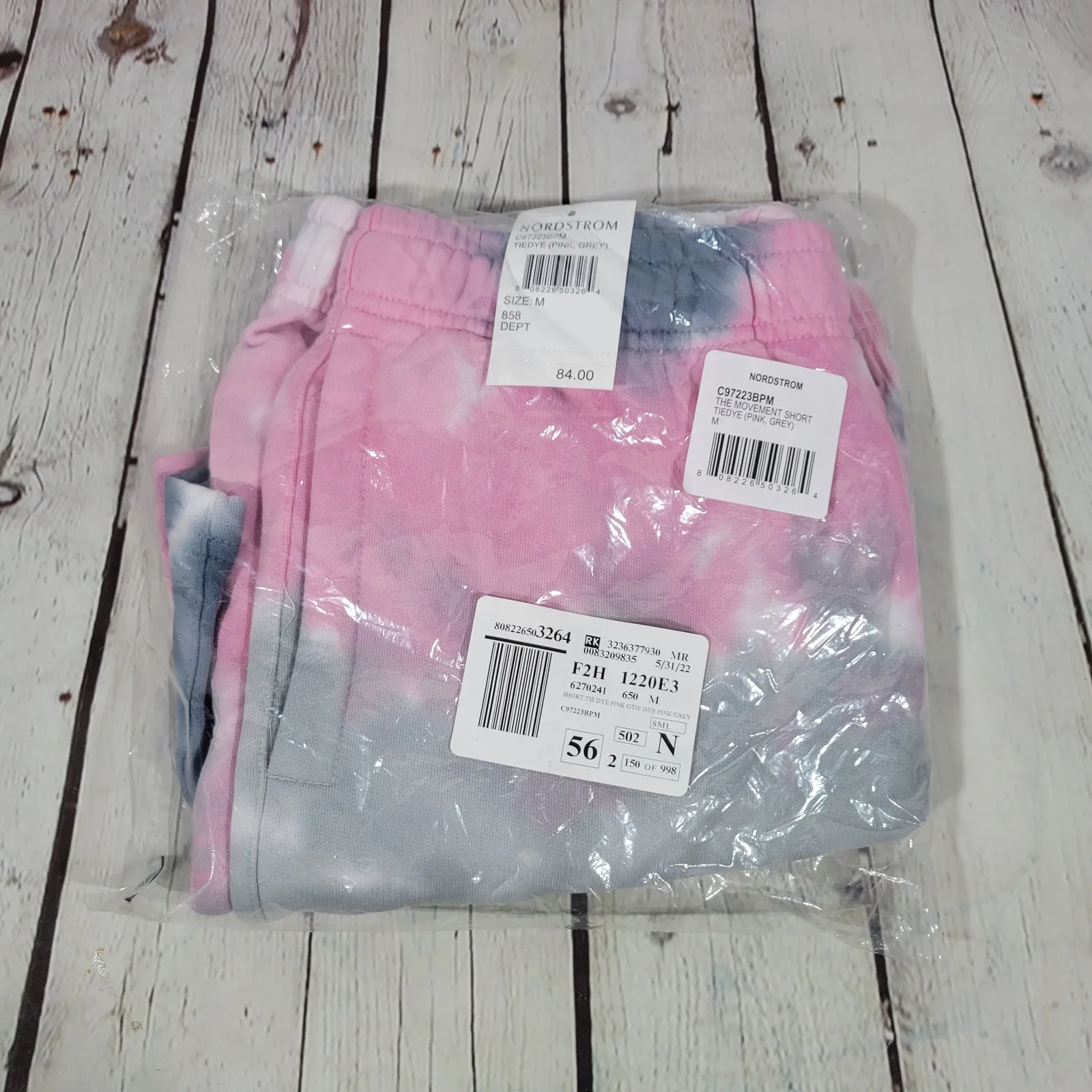 Cross Colours Pink Grey Tie Dye Sweat Shorts Leont Bell Missing Size M Size M - Image 8