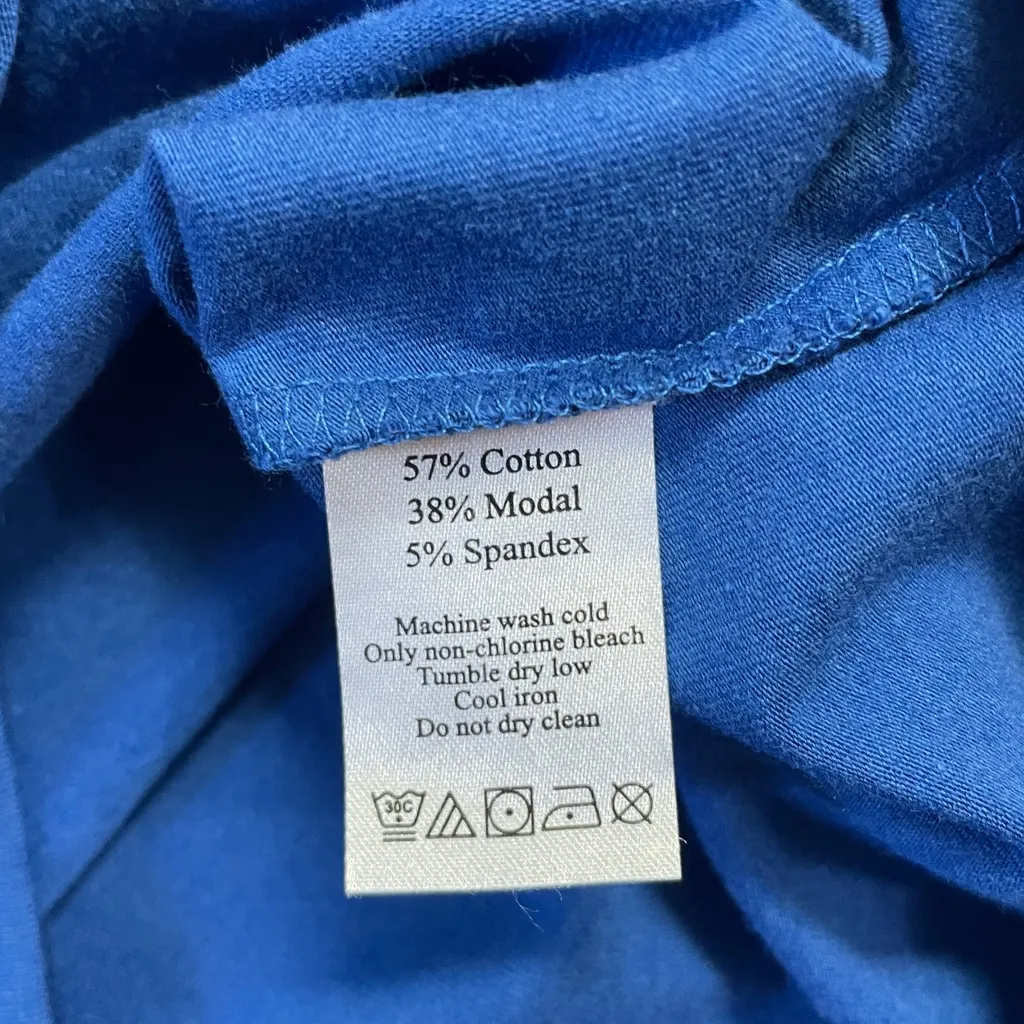 Duffield Lane Women’s Signature Cobalt Blue Ruffle Sleeve Shift Dress - Image 10