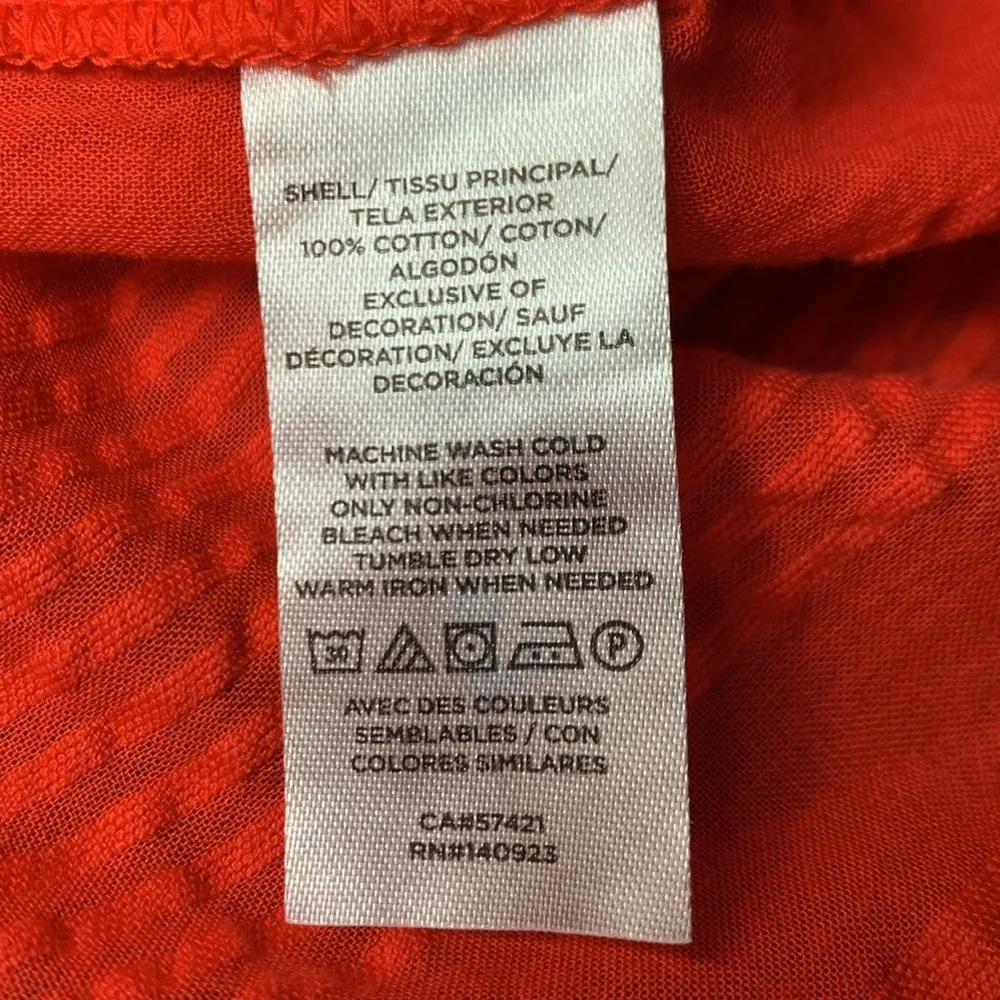 Women's LOFT Ann Taylor Striped Ruffle Sleeve Tie Neck Top Size XS Petite NWT - Image 6