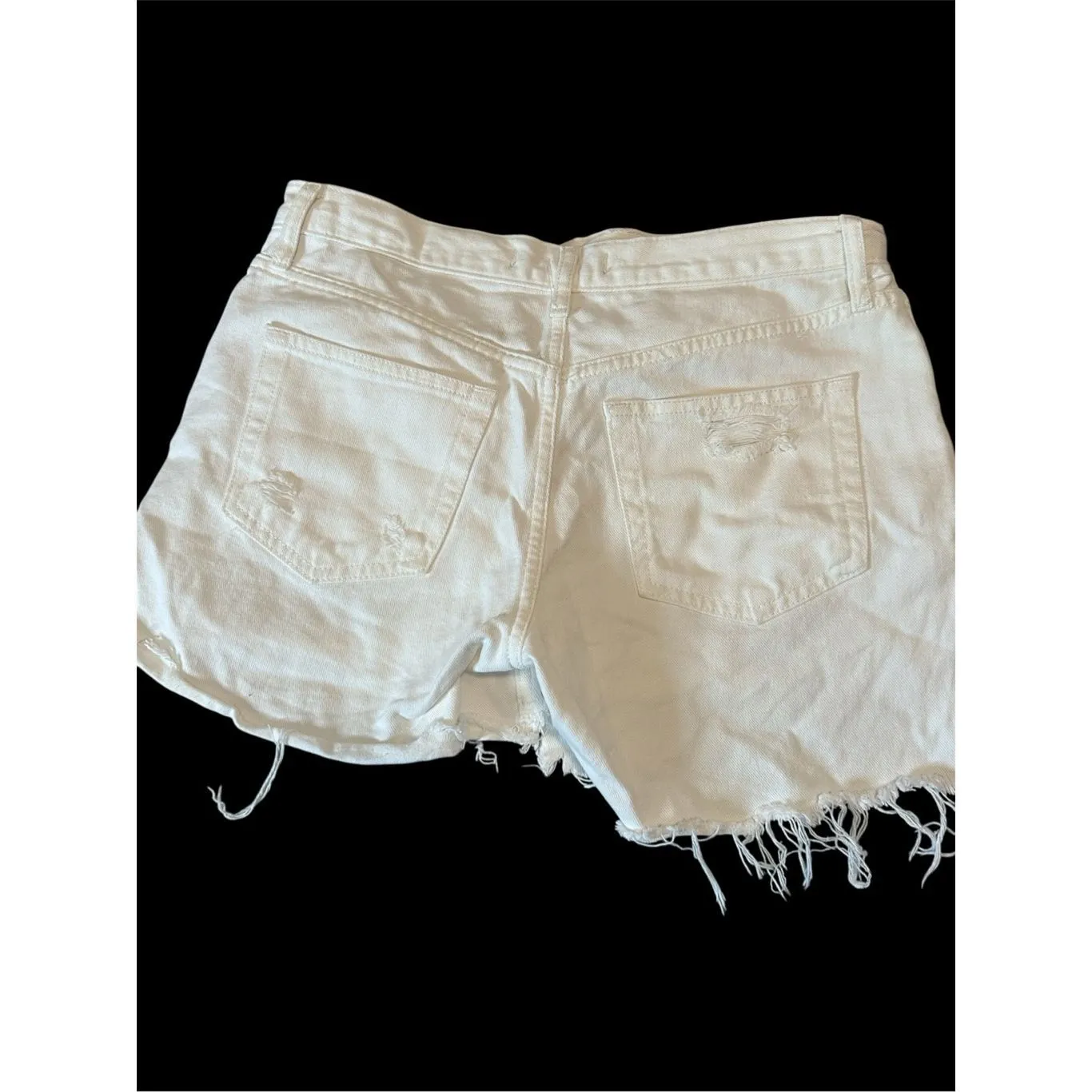 We The Free by Free People White Distressed denim jeans Shorts - Size 26 - Image 5