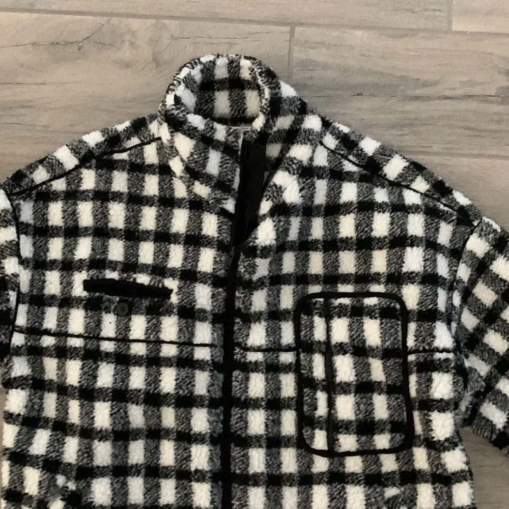 Tularosa checkered Sherpa zip up jacket - Image 3