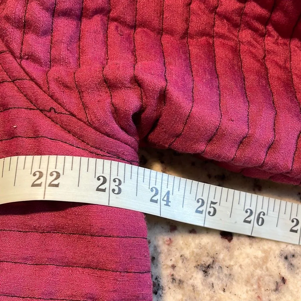 Choices Womens Embellished Quilted Open Front Blazer Jacket Multicolor Large NWT Red - Image 7