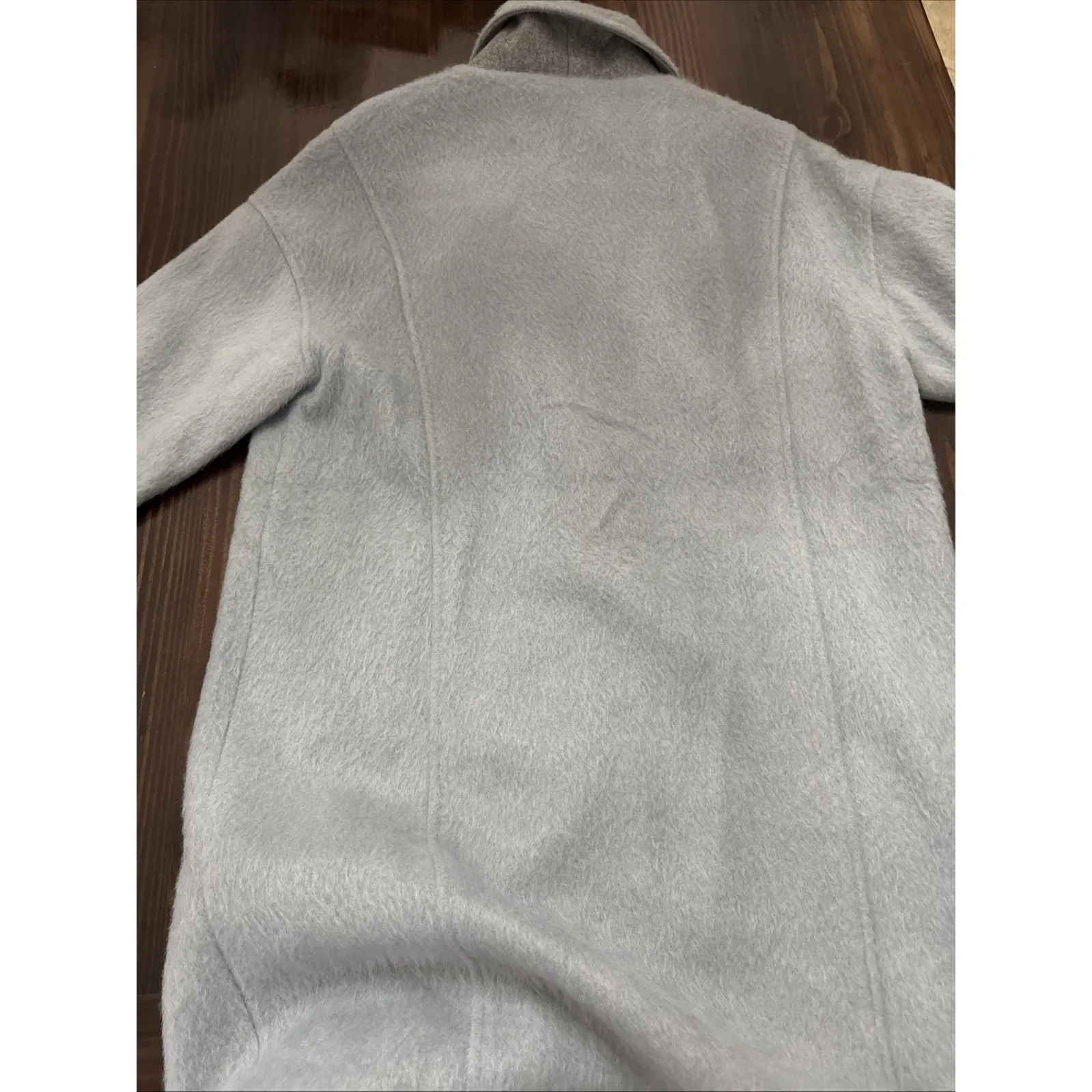 GREYLIN By Anthropologie NEW Wool Blend Dusty Blue Brushed Coat Size S NWT - Image 8
