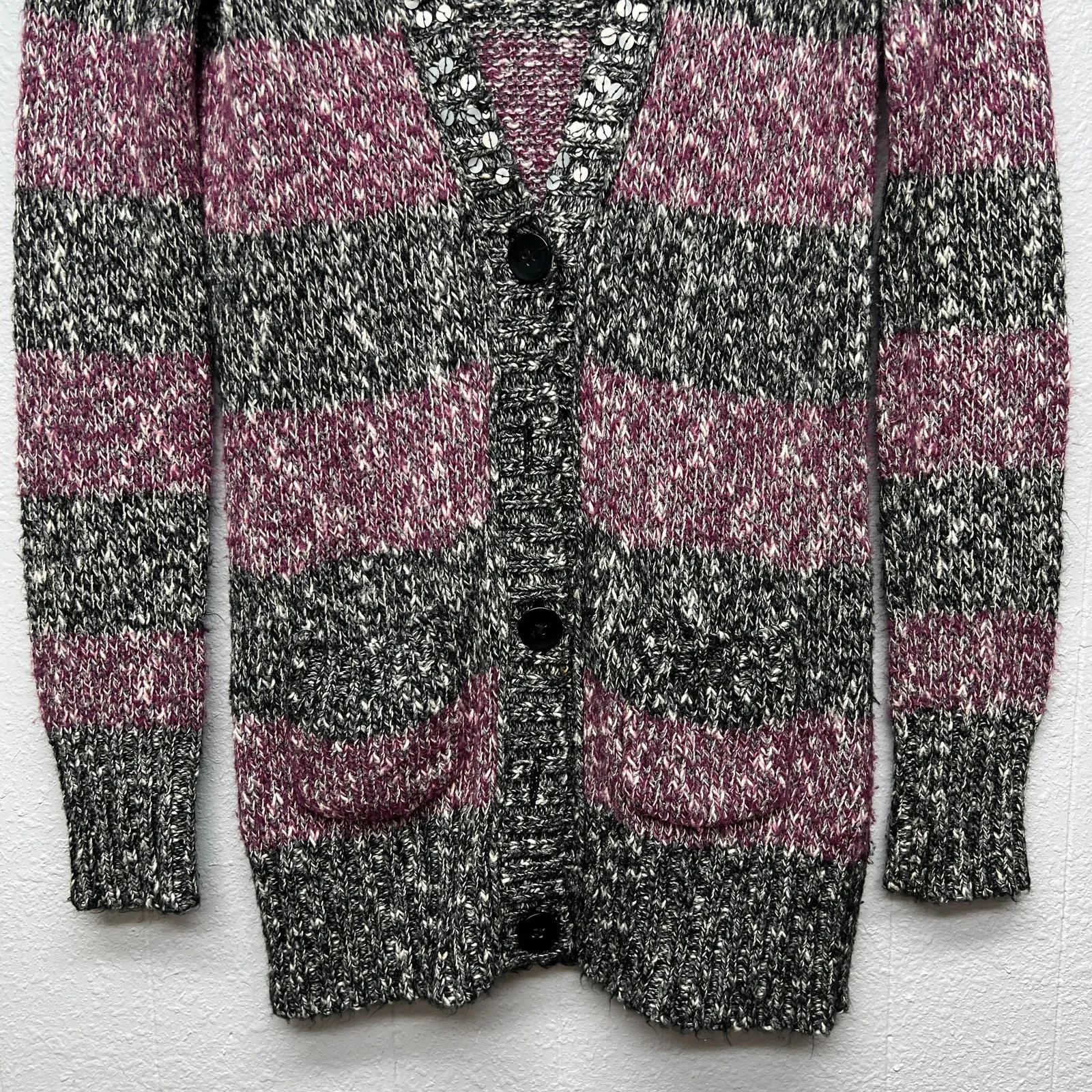 Mudd Y2K Fairy Cardigan Sweater Small Sequin Preppy Grunge Romantic Whimsigoth - Image 4