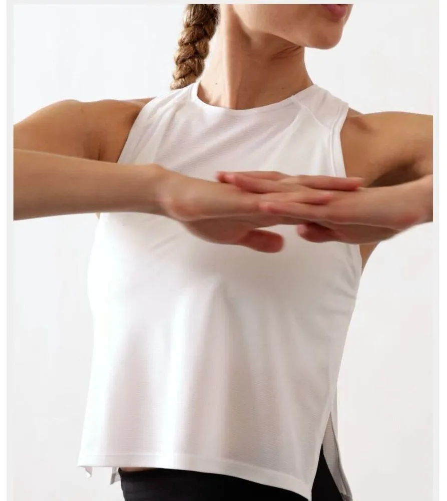 Athleta XL Grid Knit Singlet Tank Bright White X-Large - Image 5