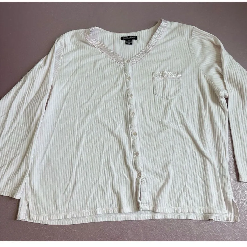 Earth Angels Women's 2XL Striped Pajama Set Multicolor Long Sleeve - Image 2