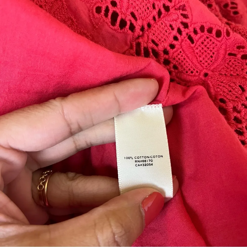 Anthropologie Moulinette Soeurs Coral Lace Dazzling Lights Dress - Image 7