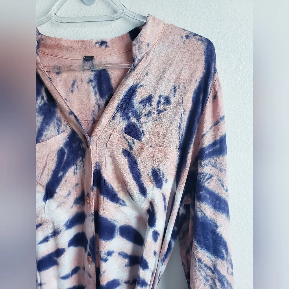 Young Fabulous And Broke Decker Shirt Dress In Pink Sand Spin - Image 4