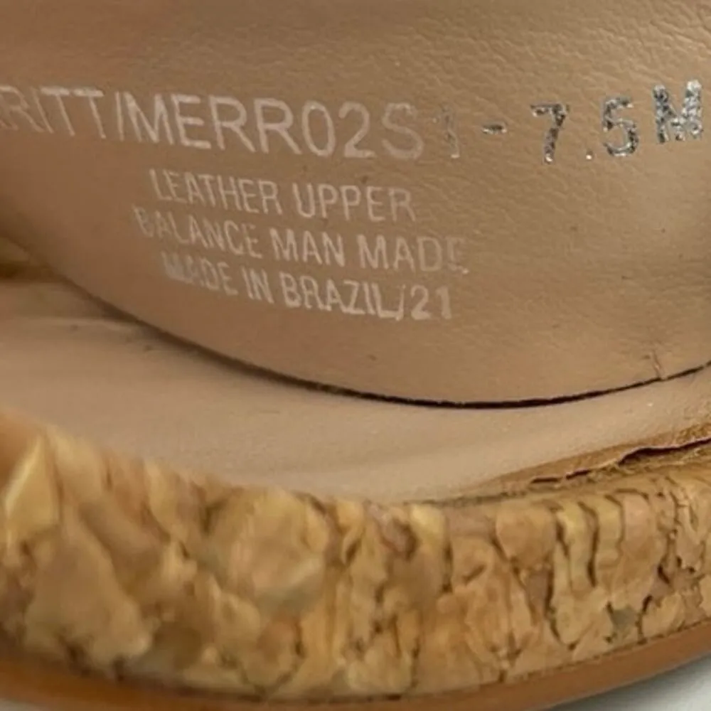 Steve Madden Merritt Cognac Brown Leather Ankle Strap High Heels Sandals Sz 7.5M - Image 6