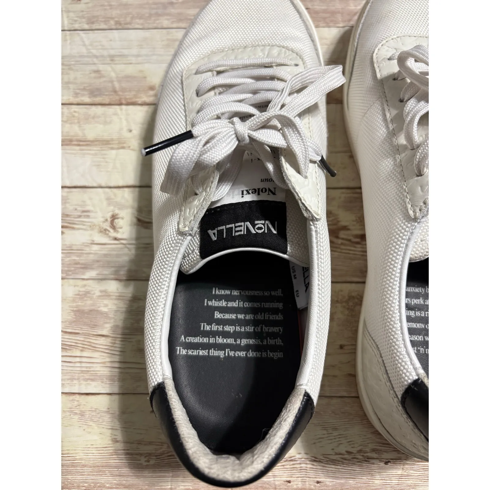 Novella Chapter 01 Verse 01 Love Poem Lace Up Sneakers Women's Size 9.5 White - Image 5