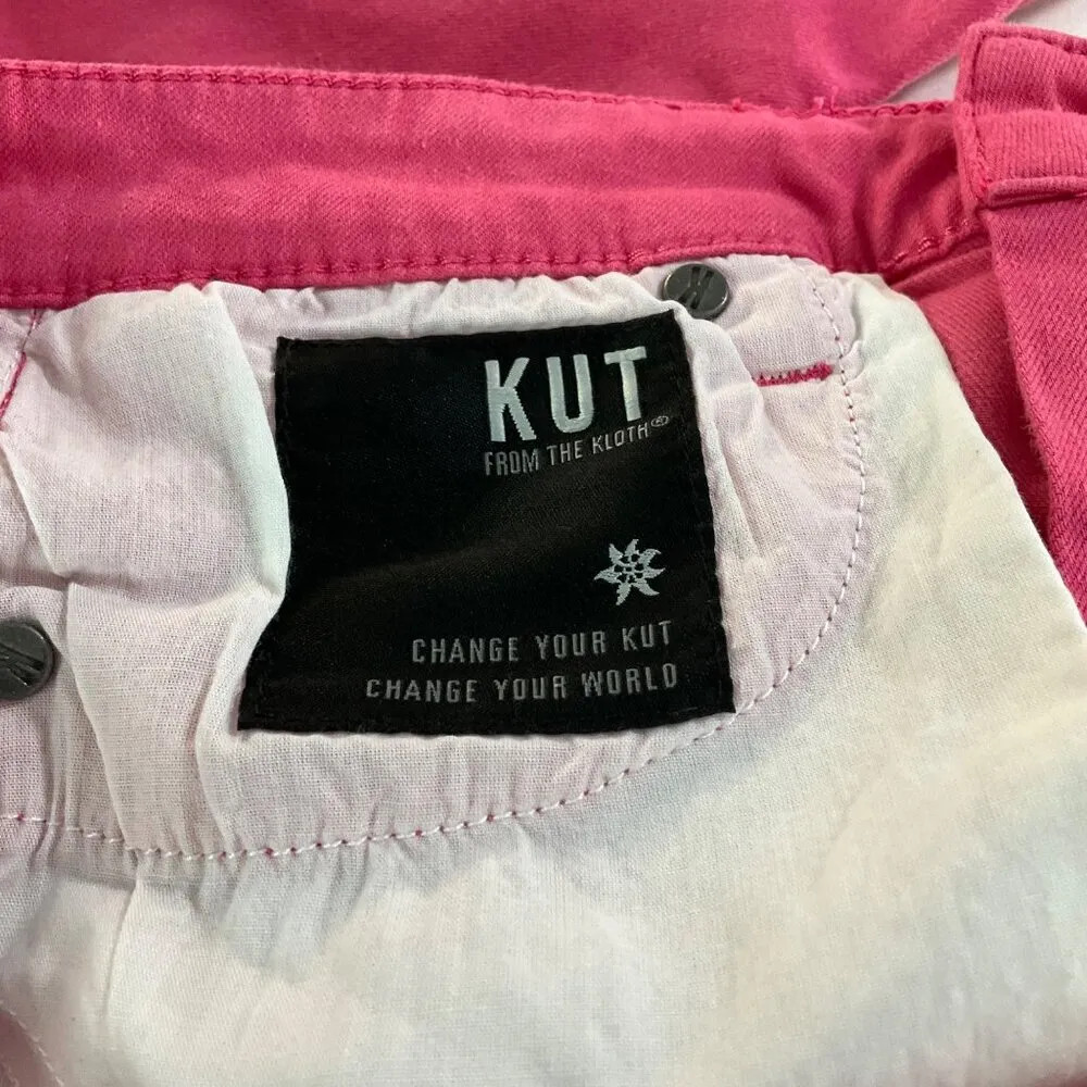 Kut From The Kloth Womens Pink Cropped Jeans Size 6 preppy casual - Image 5