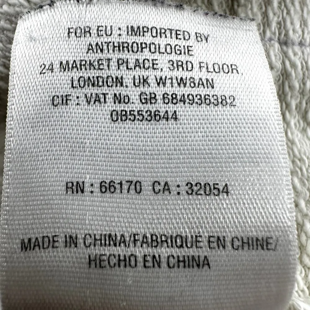 Anthropologie Postmark Patchwork Sweater Boxy Round Neck White XSmall - Image 5