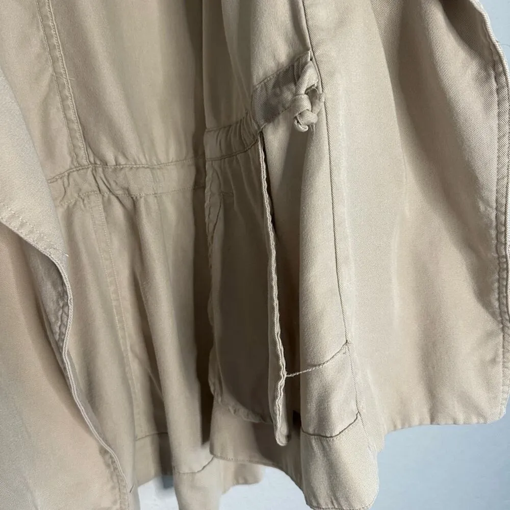Urban Outfitters Silence+Noise Tencel Khaki Tan Jacket Baggy Boho Neutral Pocket - Image 4