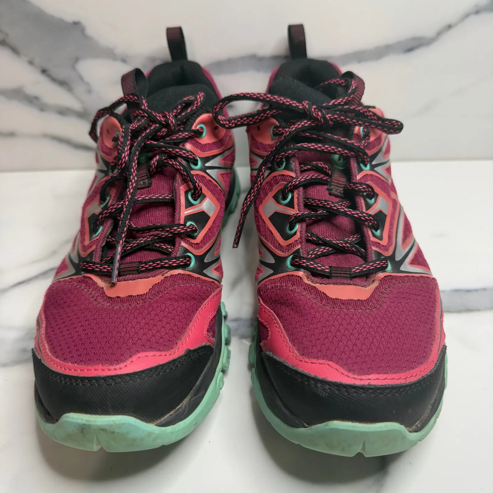 Merrell Women's Red Green Capra Bolt Sneakers Shoes Sz 9.5 Hiking Trail Outdoors - Image 2