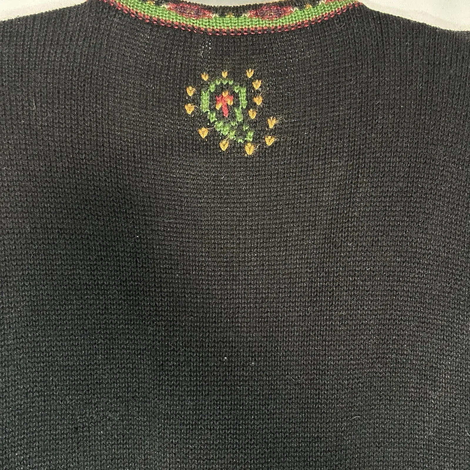 Bobbie Brooks VTG 90s Women's Size 18/20 Paisley Sweater Vest Black‎ Red Green Black - Image 5