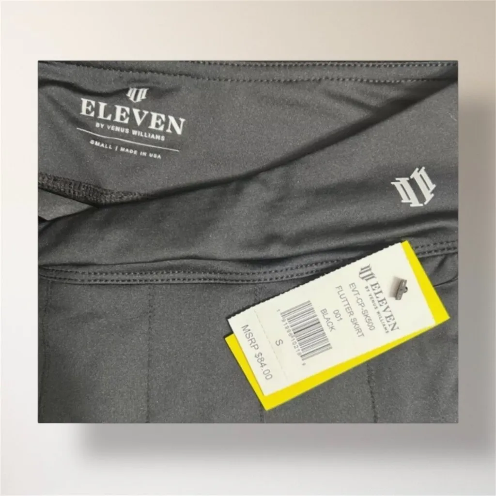 EleVen Venus Williams XS‎ Black Pleated Tennis Skort Pockets Athletic Golf - Image 8