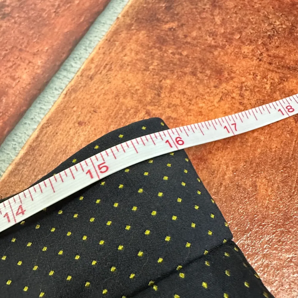 3.1 Phillip Lim Black Yellow Polka Dot Flat Front Knee Length Shorts Size Medium - Image 4