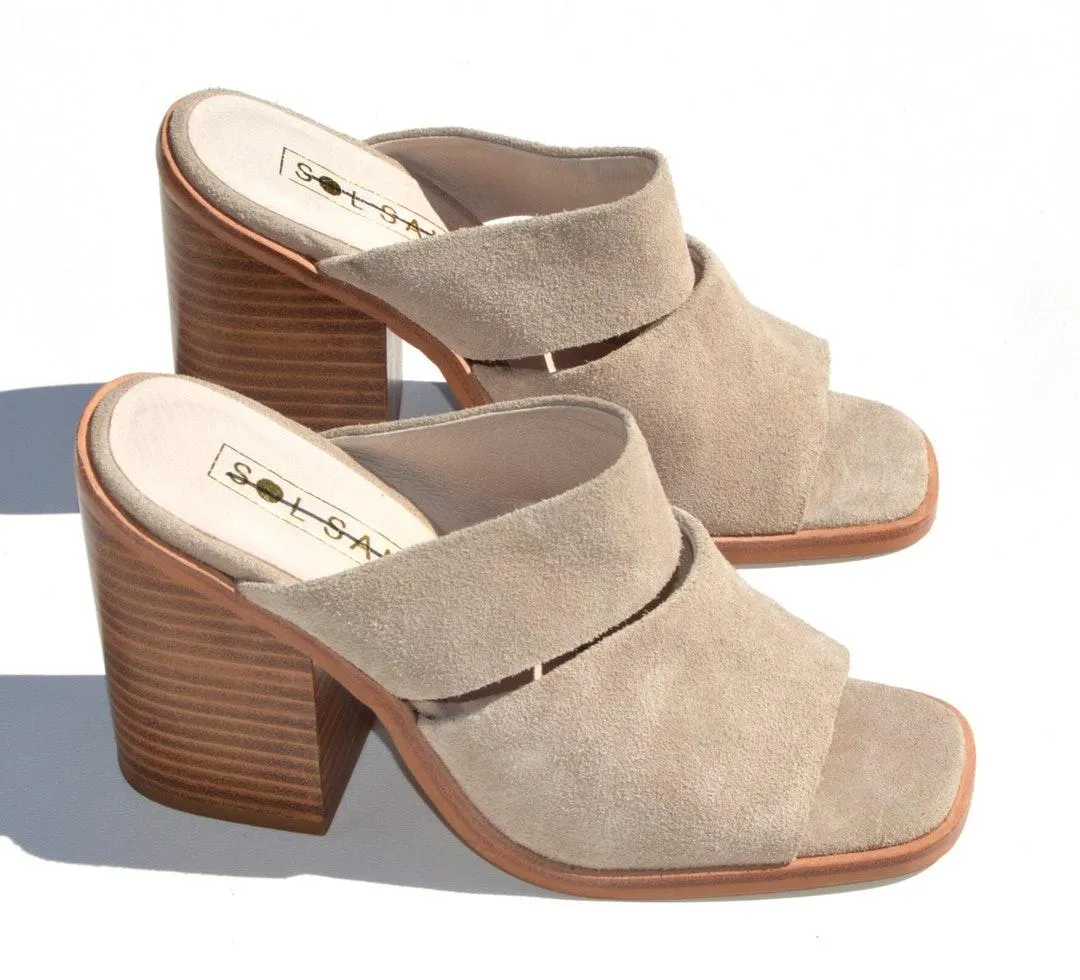 Sol Sana Dice Mule Taupe Suede Size 37 - Image 4