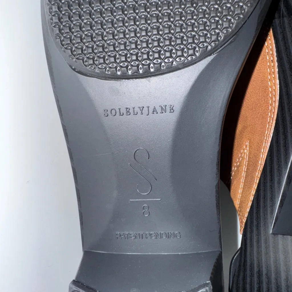 Solely Jane SYDNEY HEELS Cinnamon Top & BLACK BASE Women’s 8 Interchangeable Tan - Image 9