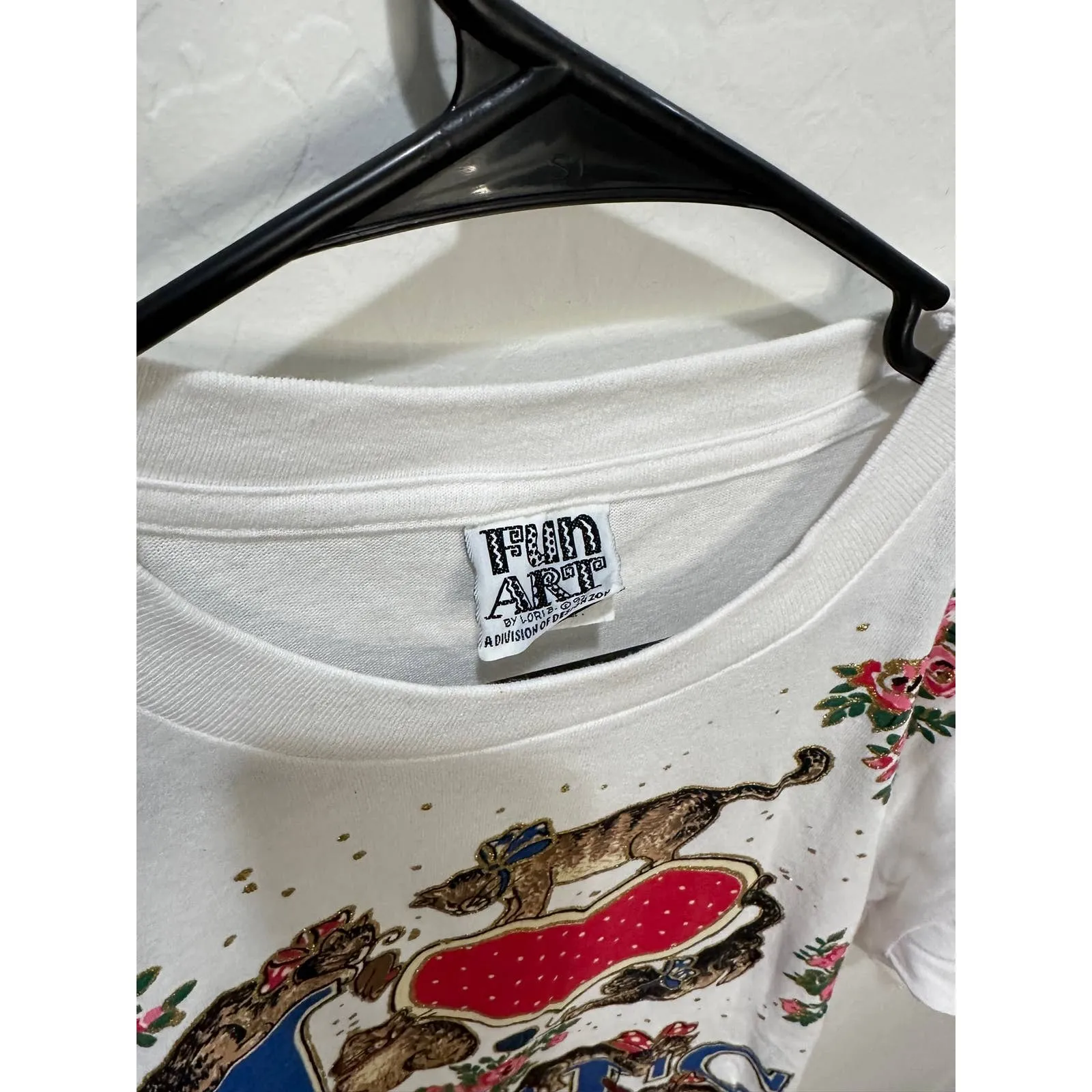 Vintage 1993 Fun Art by Lori B‎ cat t - Image 2