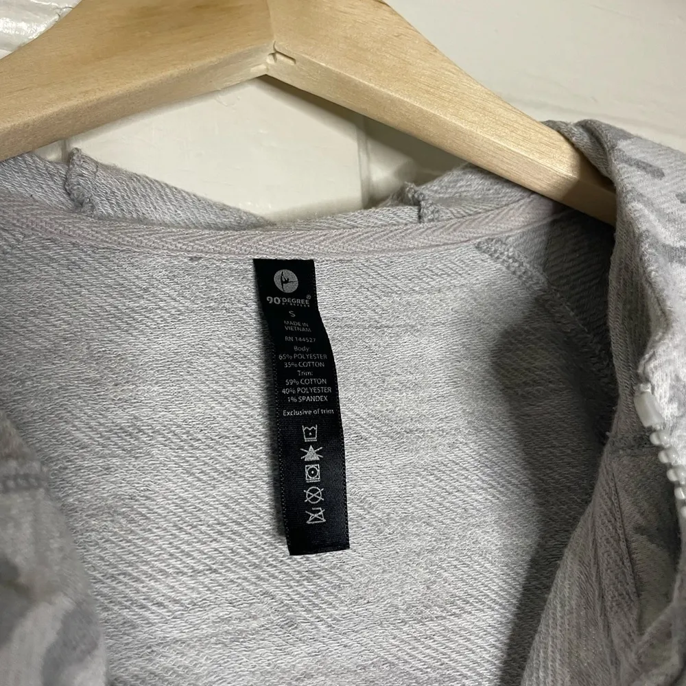 90 Degree By Reflex Gray Camp Zip Up With Hoodie - Image 3