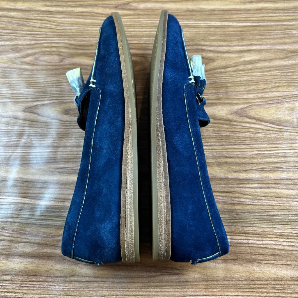 Sperry Saybrook Painted Tassel Pointy Toe Loafers Navy Blue Suede NEW - Size 7 - Image 8