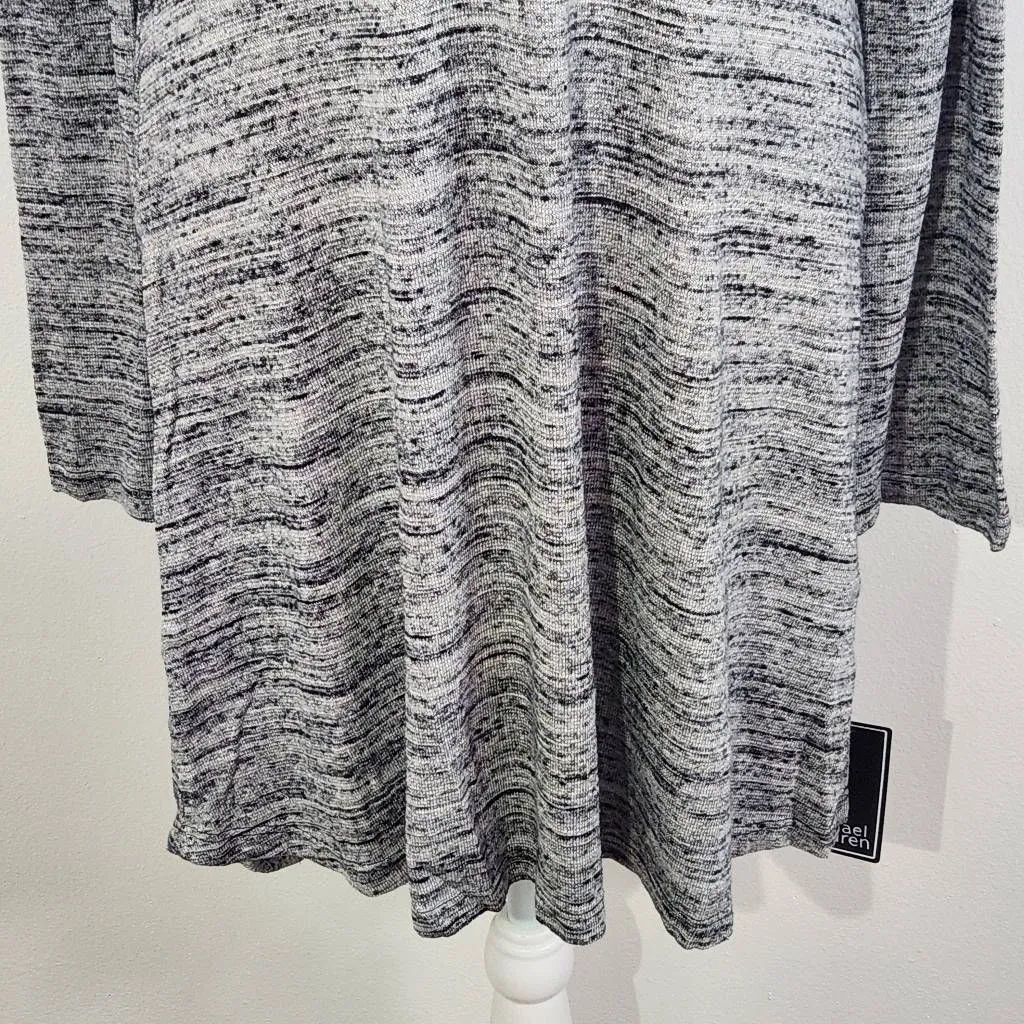 Michael Lauren Gray Long Sleeve Knit Dress NWT Size Medium Gray Shift Dress - Image 3