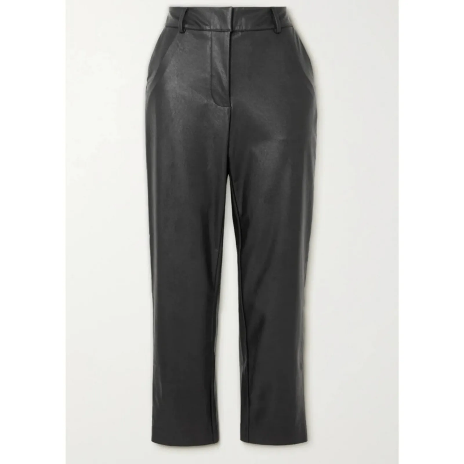 Commando Faux Leather Trousers Cropped Size L NEW High Rise Straight Leg Cropped - Image 11