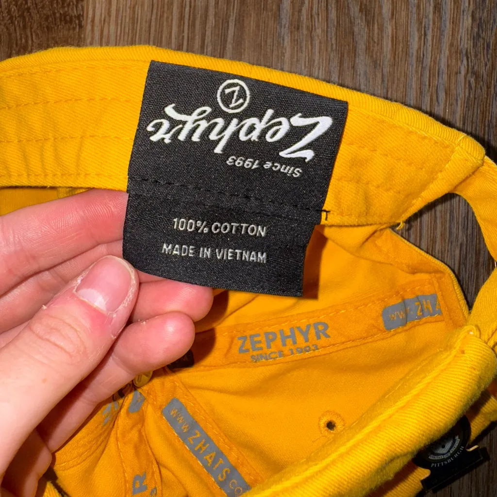 University of Pittsburgh Hat with Pin Yellow - Image 10