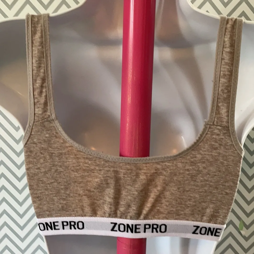Zone Pro Bra Sports Bra Gray/White - Image 2