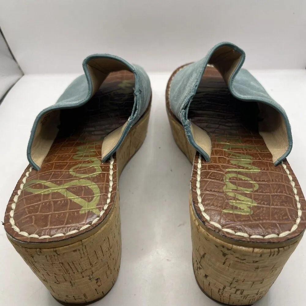 Sam Edelman Shoes blue suede Ranger Platform Sandal size 9.5M E9 - Image 6