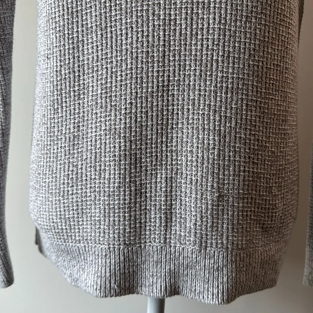 Cotton On Women's Heather Gray Crewneck Woven Sweater Size M - Image 9