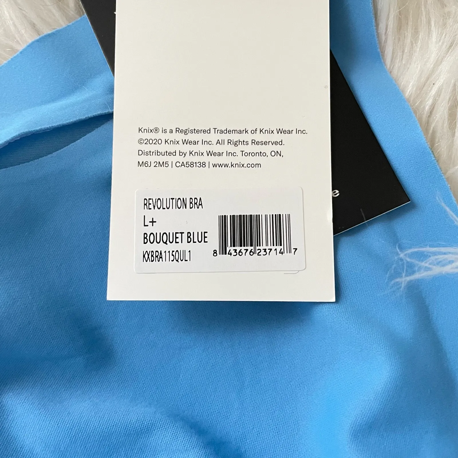 Knix Revolution Wireless Wire Free Seamless V Neck Bra Blue Floral 36 D DD 1+ - Image 9
