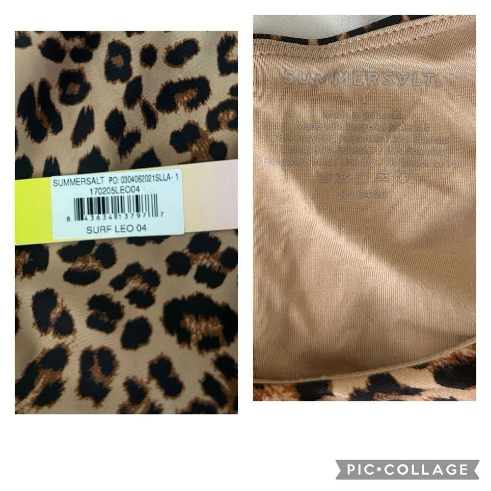 Summersalt Women’s Size 4 The Surf Leo Leopard Animal Print One Piece Swim NEW - Image 10