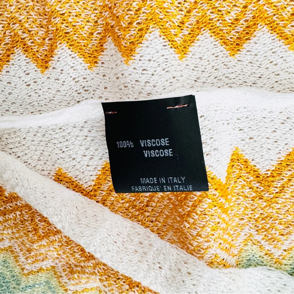 Missoni Mantella 70x90 Multicolor Zigzag Pattern open Poncho NEW Red Size undefined - Image 7