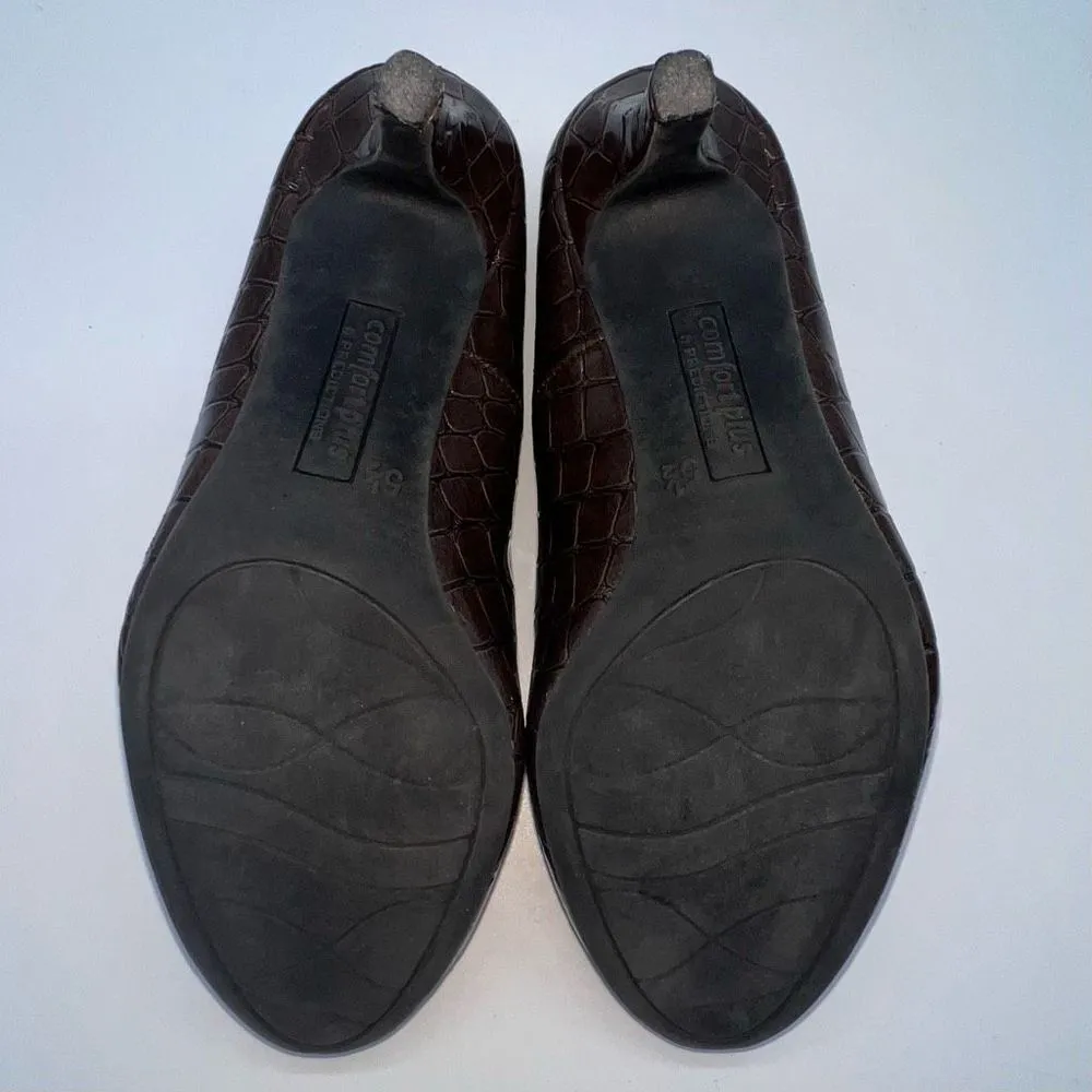Comfort Plus Croco Embossed Pumps - Image 6