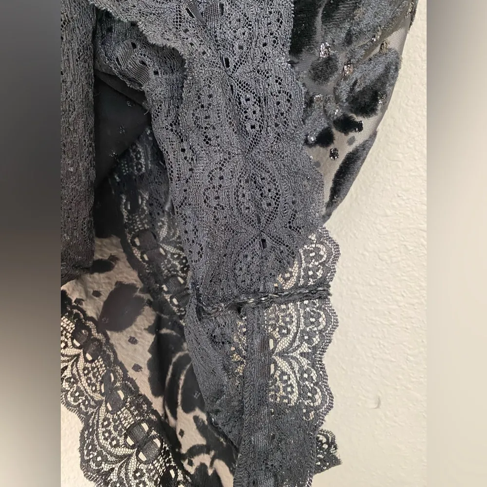 Vintage Victorias Secret Gold Label Black High Thong Bodysuit, Size Petite - Image 5