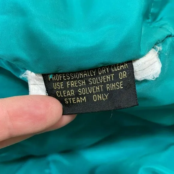 Eddie Bauer Jacket Medium Goose Down Parka‎ Zip Teal Winter Removable Hood Ski - Image 11