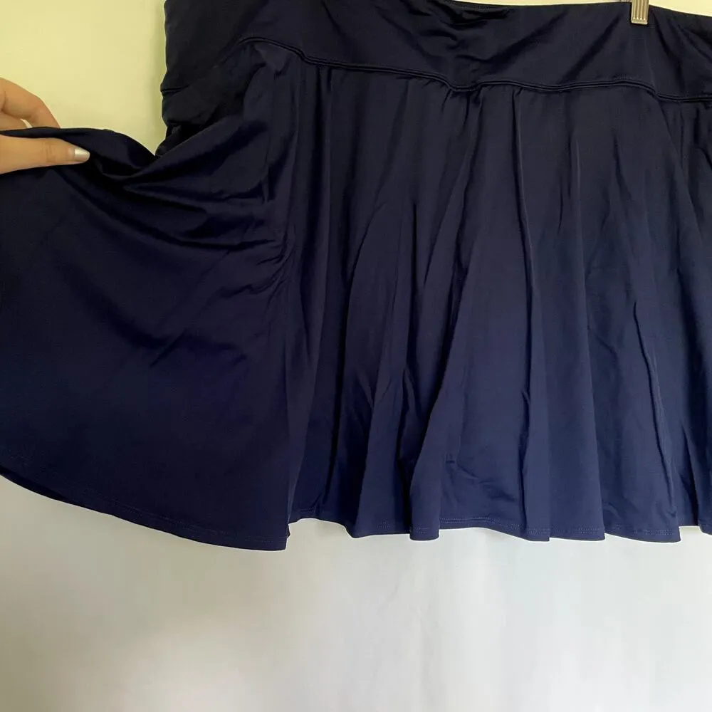 Lands' End navy blue skort pockets women's size 3X tennis skirt casual summer - Image 7