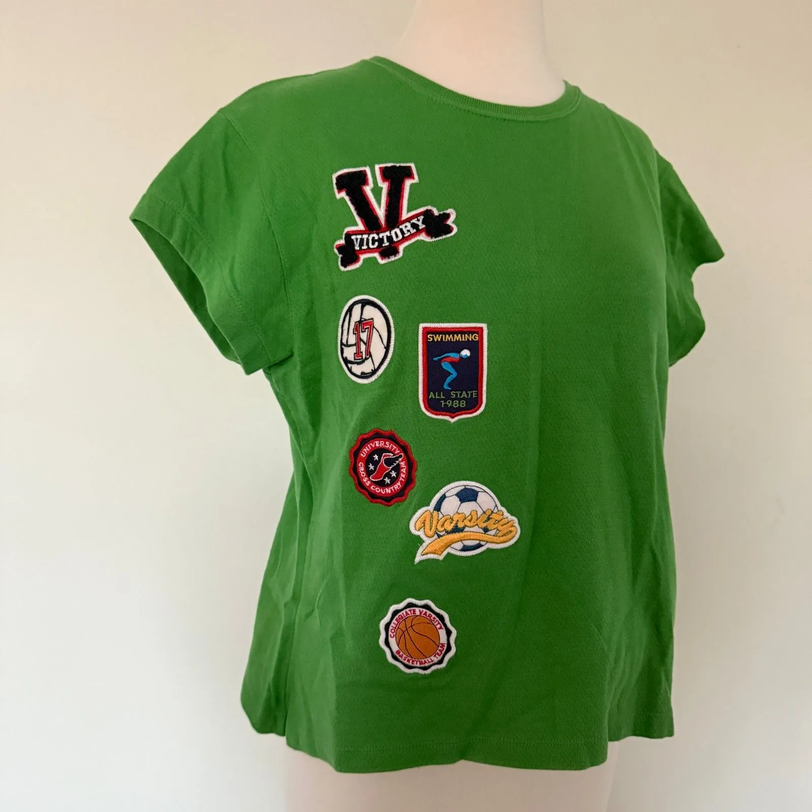 Vintage Route 66 Y2K Green Crewneck Graphic Sporty Athletic Cotton Tee Shirt XL - Image 4