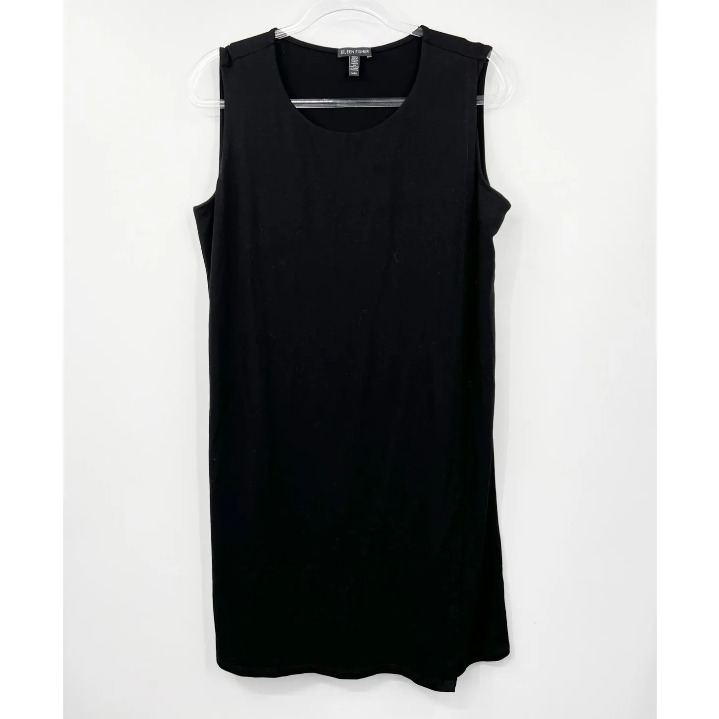 Eileen Fisher Dress Womens Jewel Neck Tank Shift‎ Sleeveless Black Size Medium - Image 2