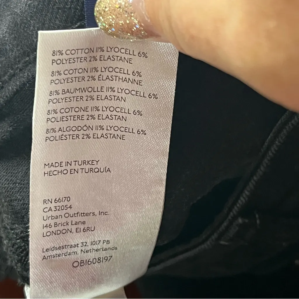 Anthropologie Pilcro The Icon Flare Leg‎ Womens Size 25 Black Denim Jean Pockets - Image 6