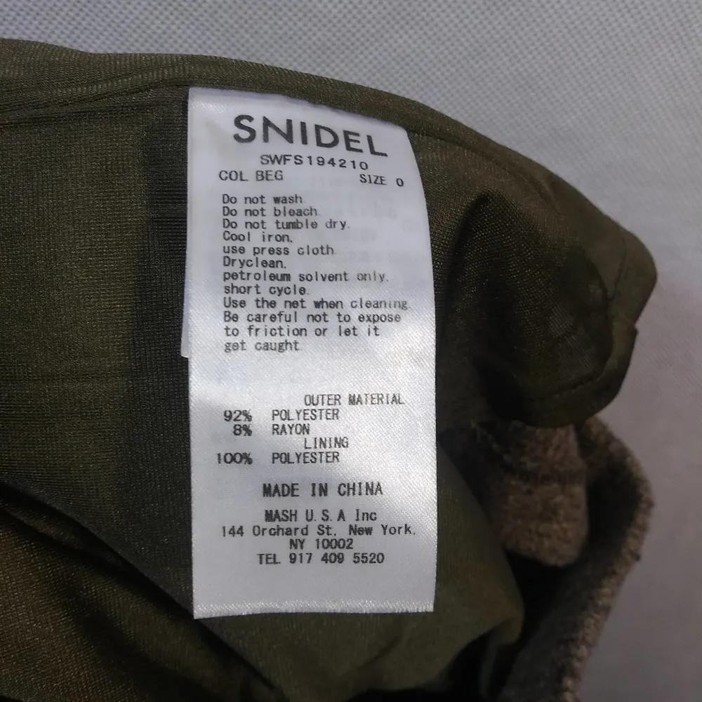 Snidel Beige Tan Tweed Mini Office Chic Size 0 - Image 6