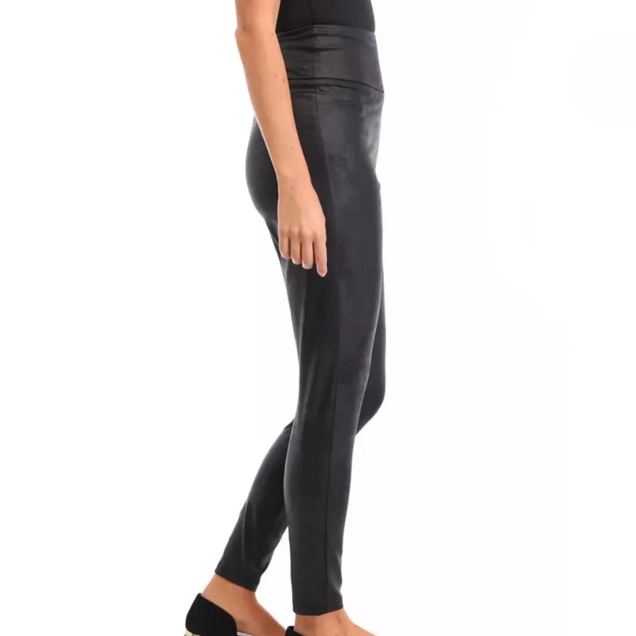 Crown & Ivy Faux Leather Leggings Black Pull On Pants Women’s Small S - Image 2