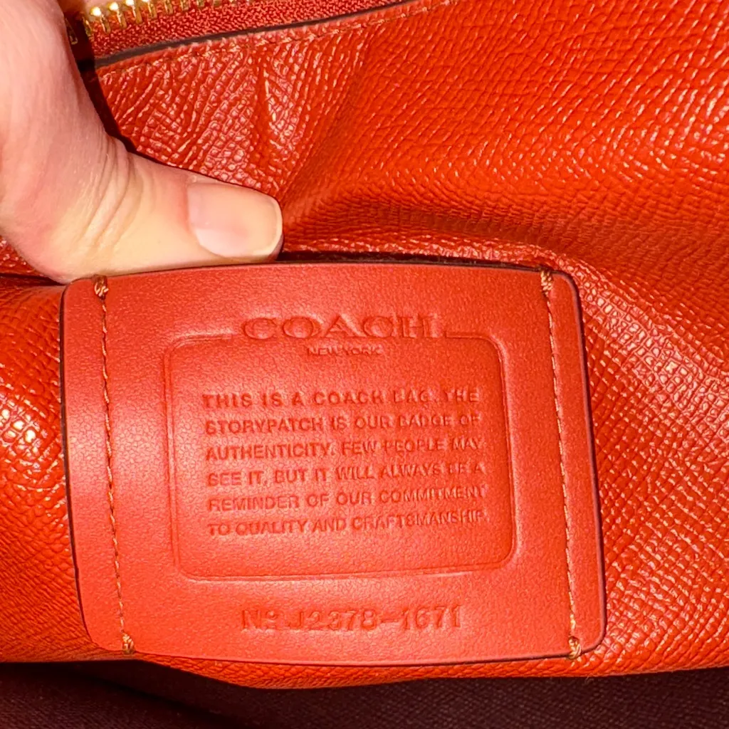 Coach Beige Leather Tote Bag - Image 6