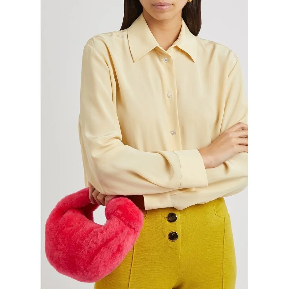 Bottega Veneta Shearling Mini Jodie Bag in Lollipop & Gold - Image 7