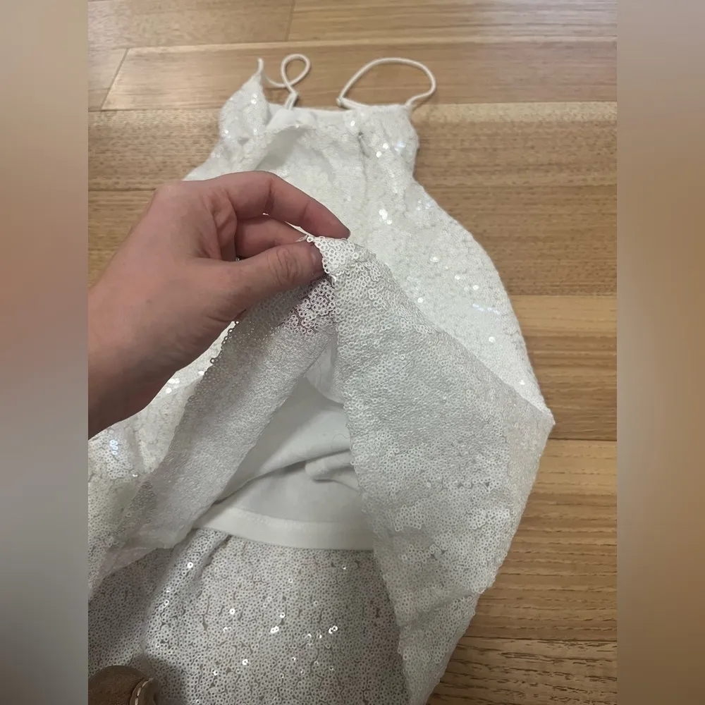 White Sequin Dress - Image 4