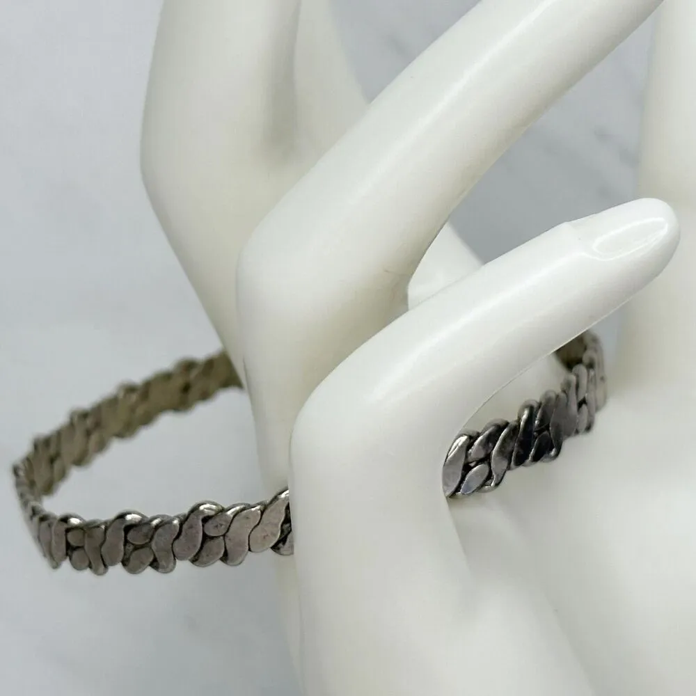 Vintage Aton Signed Silver Braided Bangle ✨ Designer Flat Woven Bracelet 💫 - Image 7