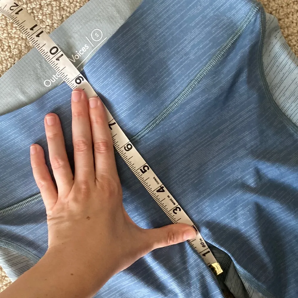 Outdoor Voices TechSweat 7/8 Tri-Tone Leggings Slate Provincial Blue Like NEW S - Image 7