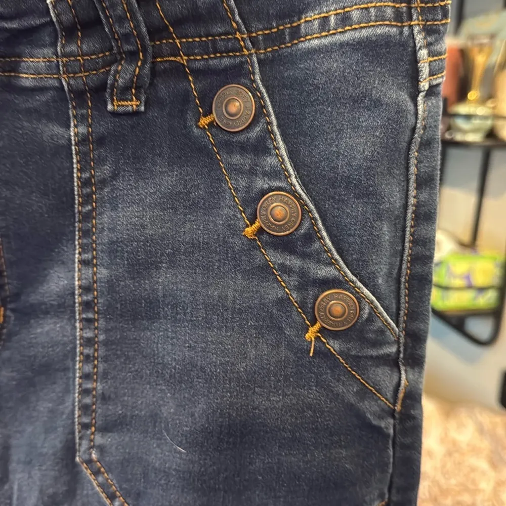 Happily Grey Blue Flare & Wide Leg Jeans with Natural Fading junior 11 Size undefined - Image 4